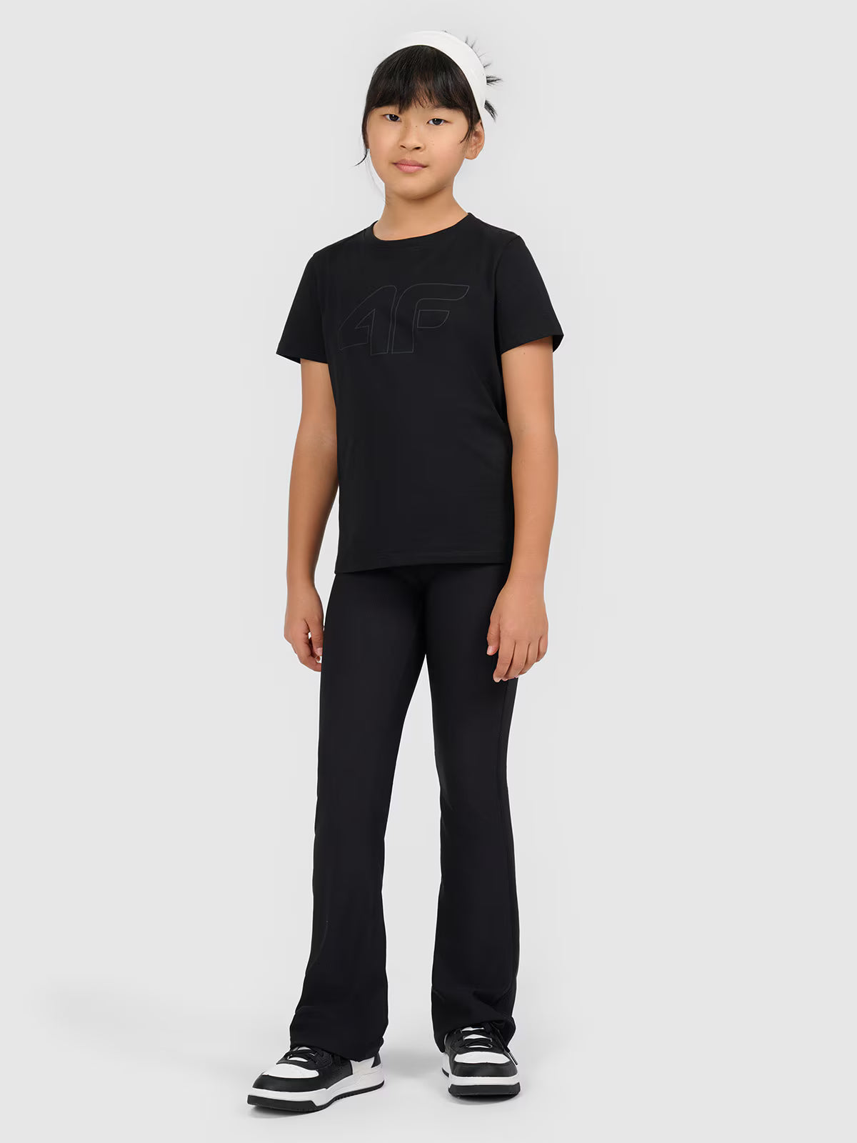 T-shirt oversize z nadrukiem dziewczęcy