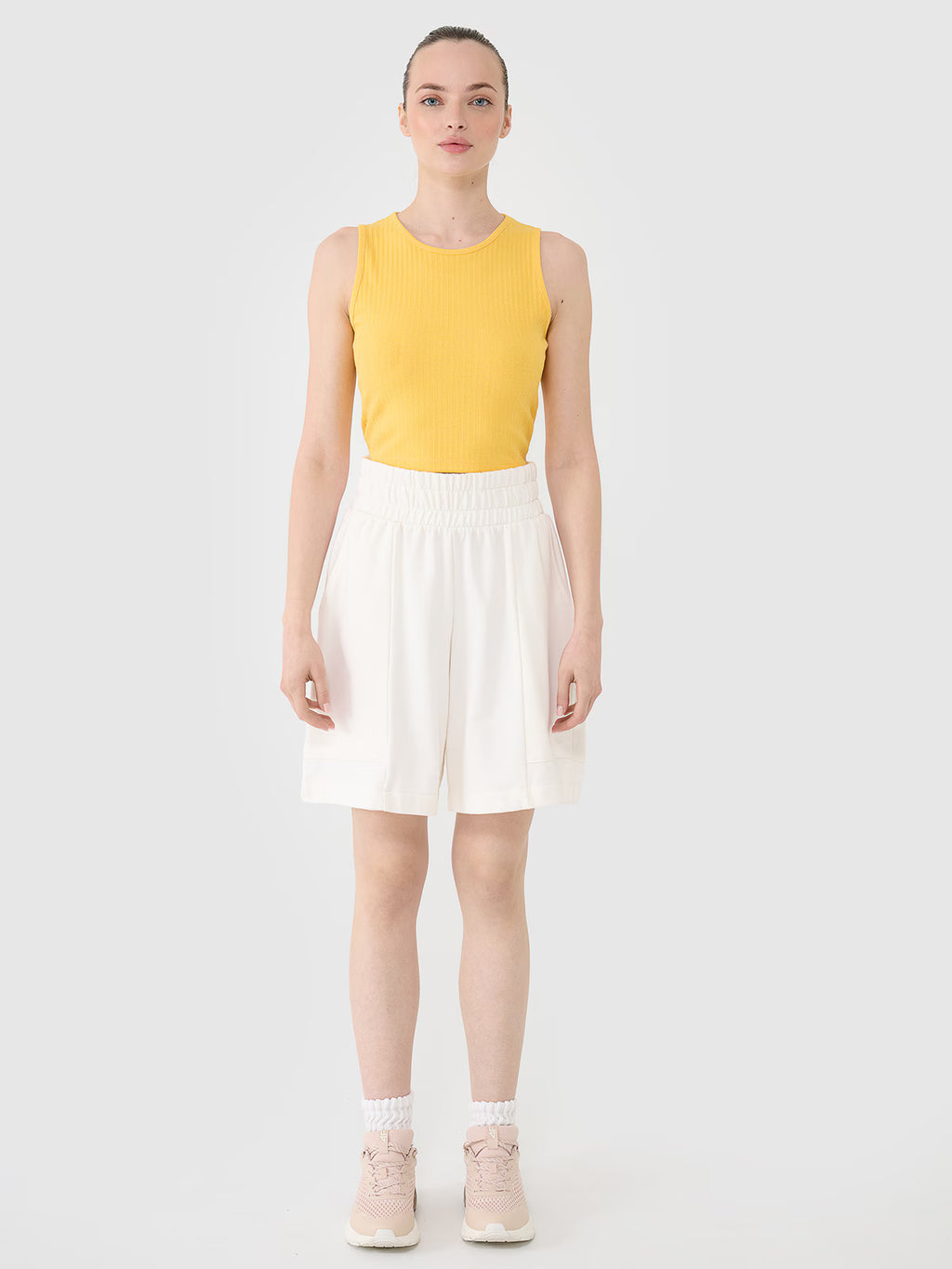 Crop top dzianinowy damski