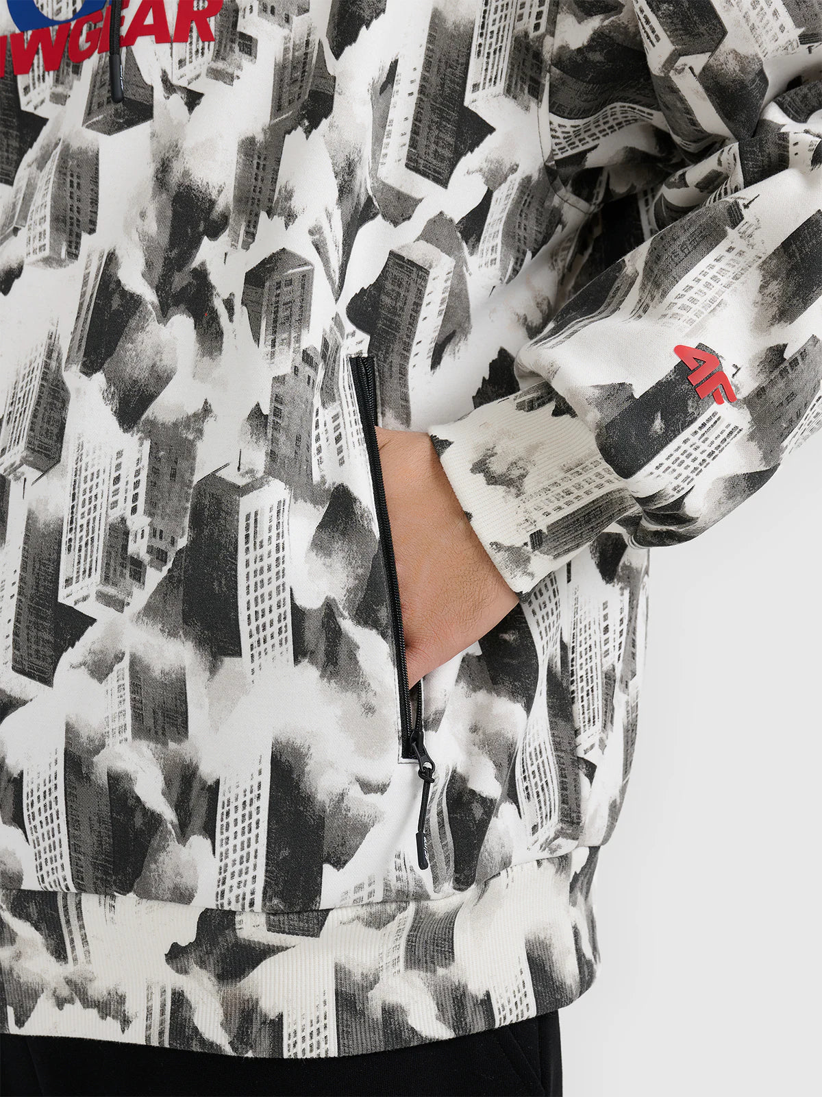 Bluza dresowa loose z kapturem męska