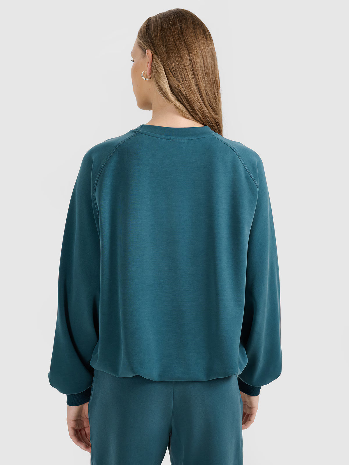 Bluza dresowa nierozpinana z modalem damska