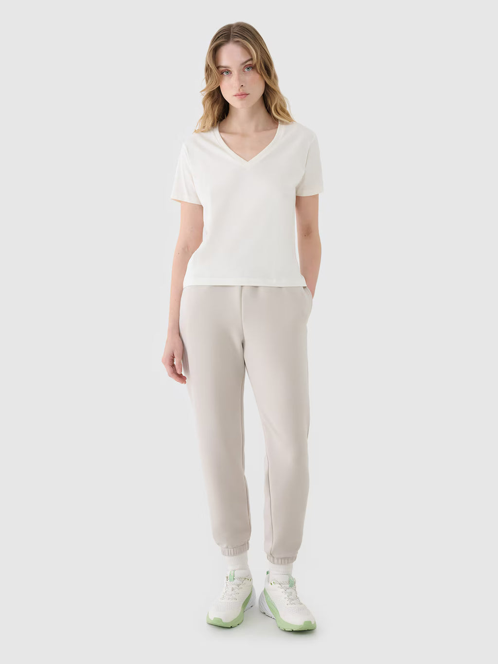 T-shirt oversize z modalem damski