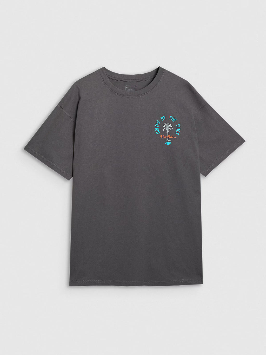 T-shirt oversize z nadrukiem męski