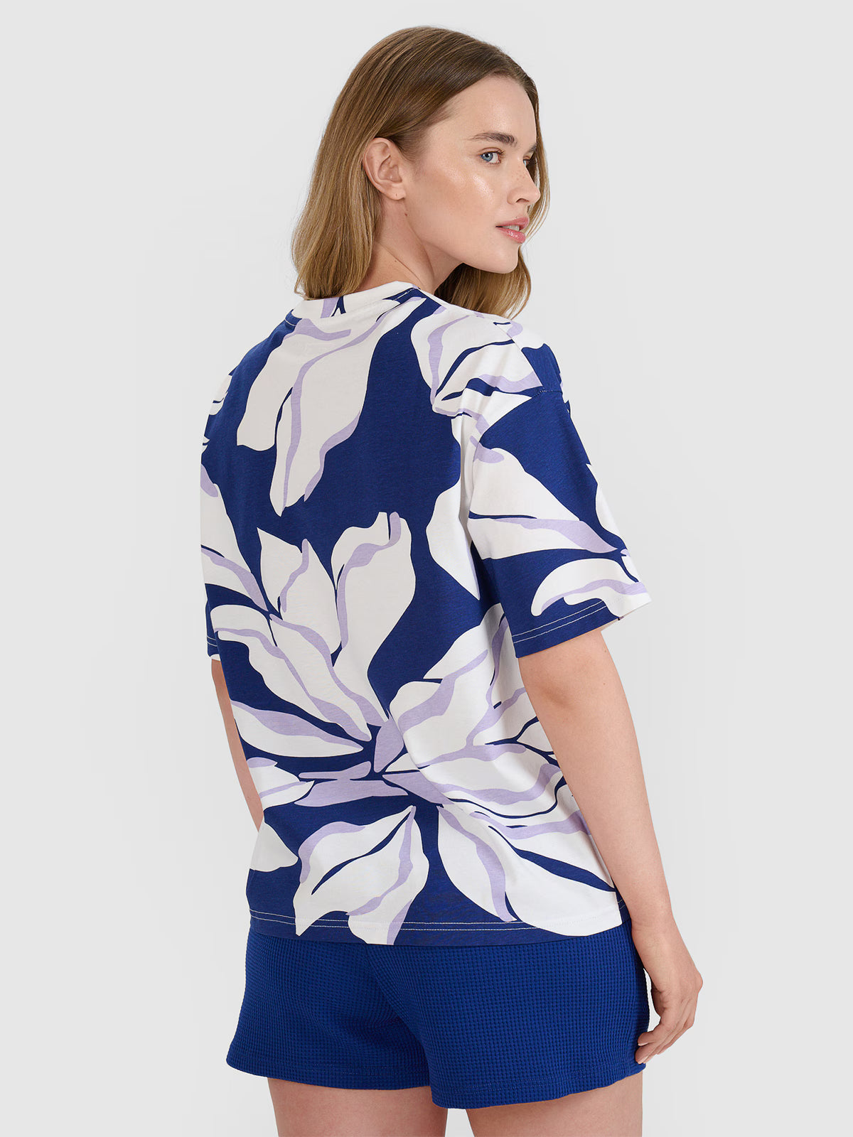 T-shirt oversize z nadrukiem damski