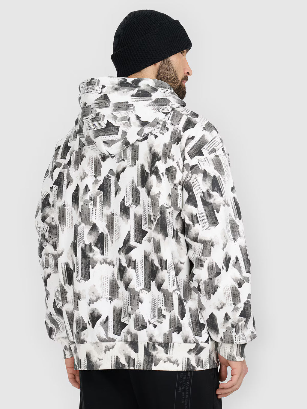 Bluza dresowa loose z kapturem męska