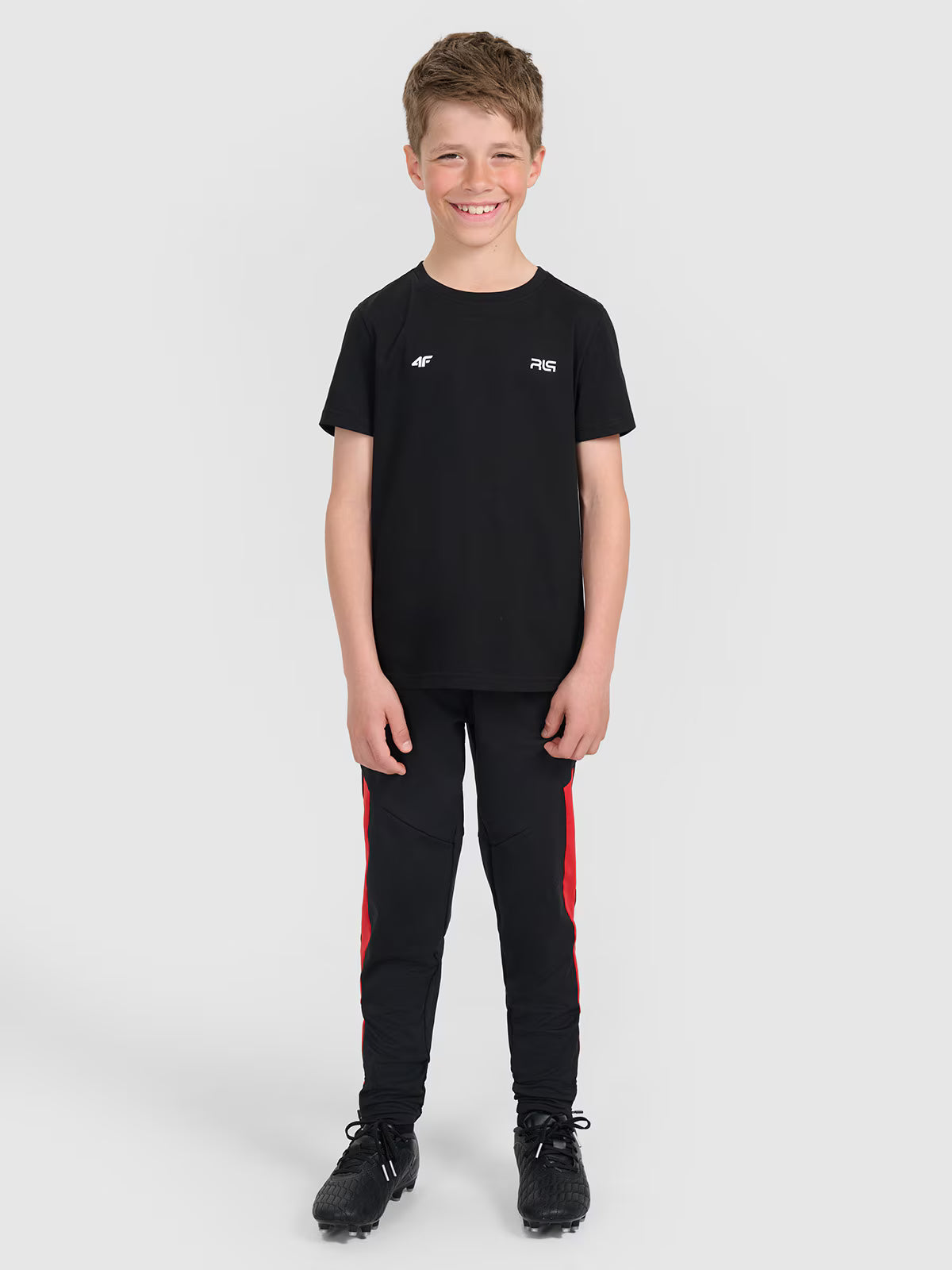 T-shirt regular z nadrukiem dziecięcy 4F JUNIOR x Robert Lewandowski