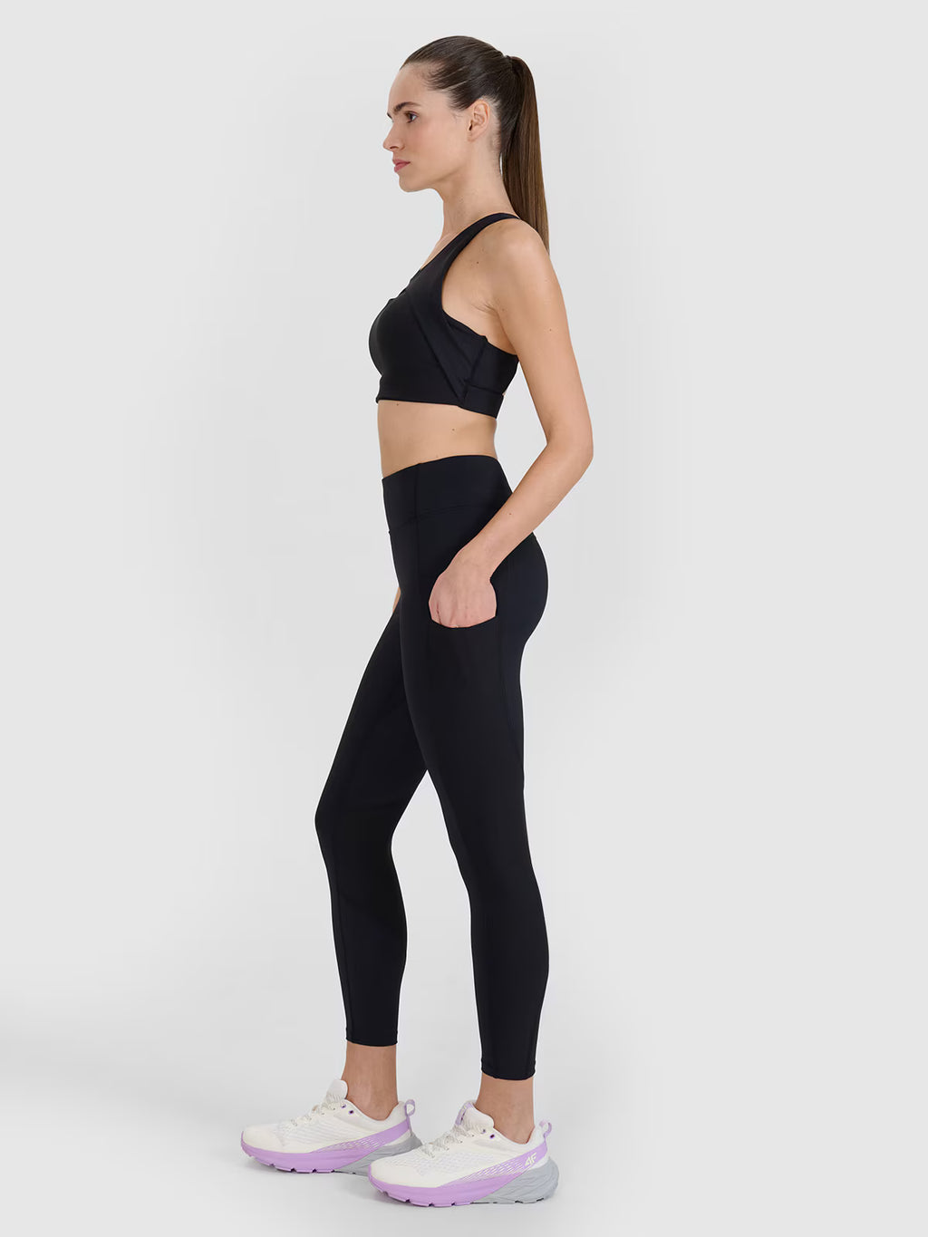 Legginsy treningowe z wysokim stanem damskie