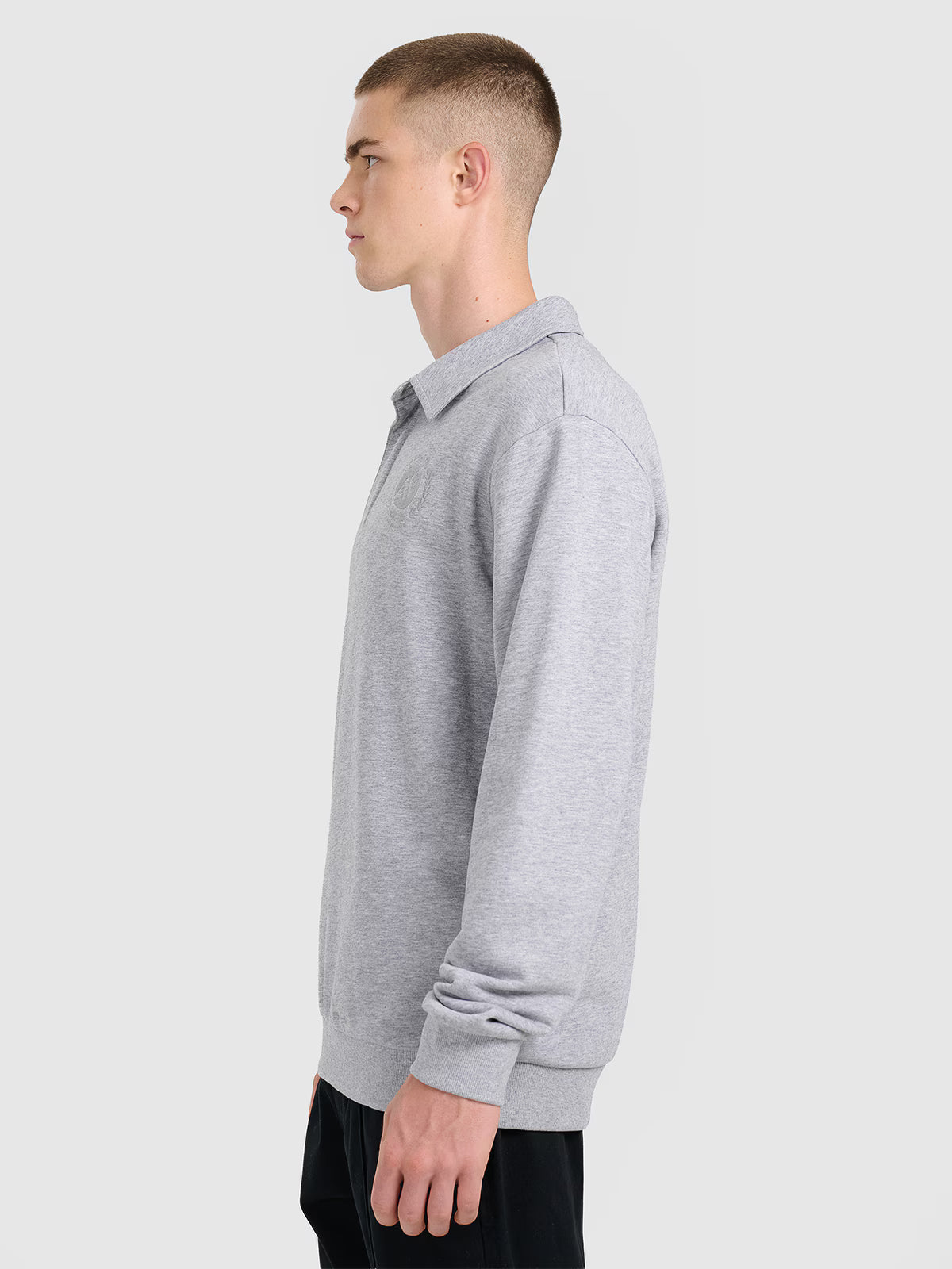 Bluza dresowa regular z kołnierzykiem męska