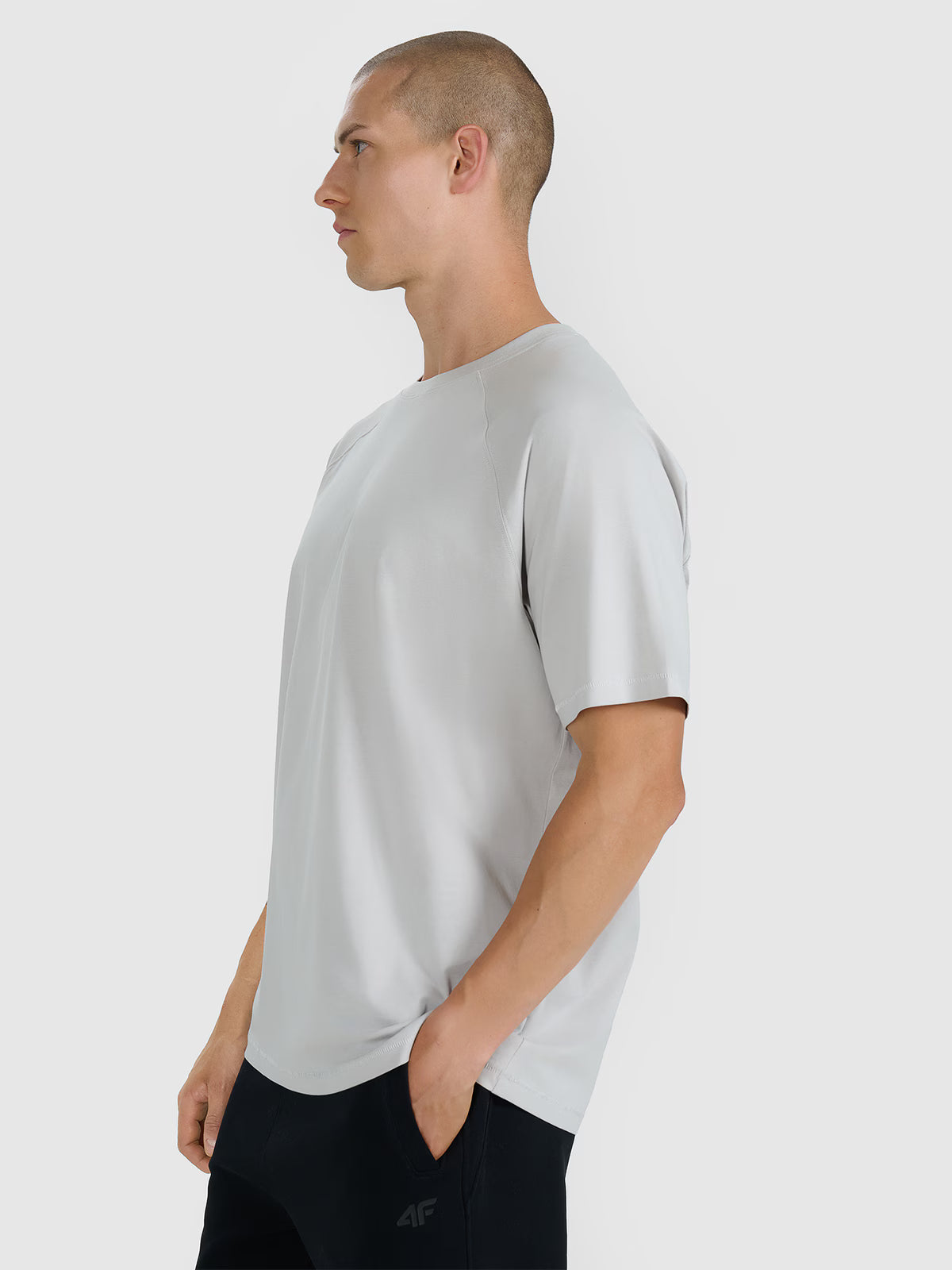 T-shirt oversize gładki męski