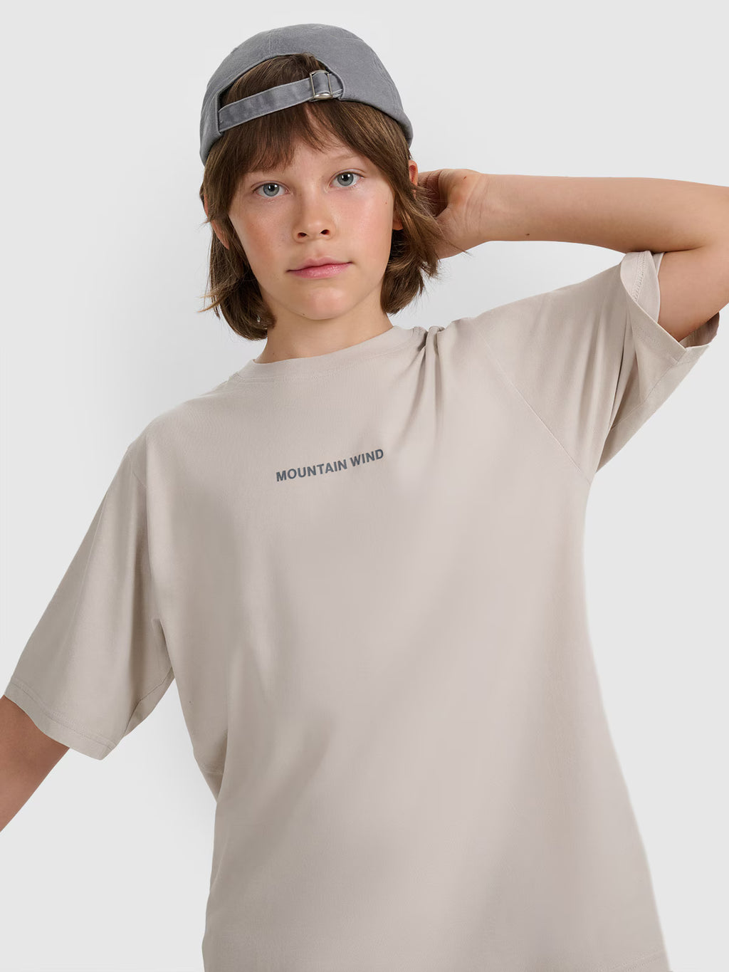 T-shirt oversize z nadrukiem chłopięcy