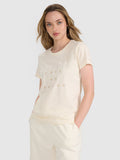 T-shirt regular z nadrukiem damski