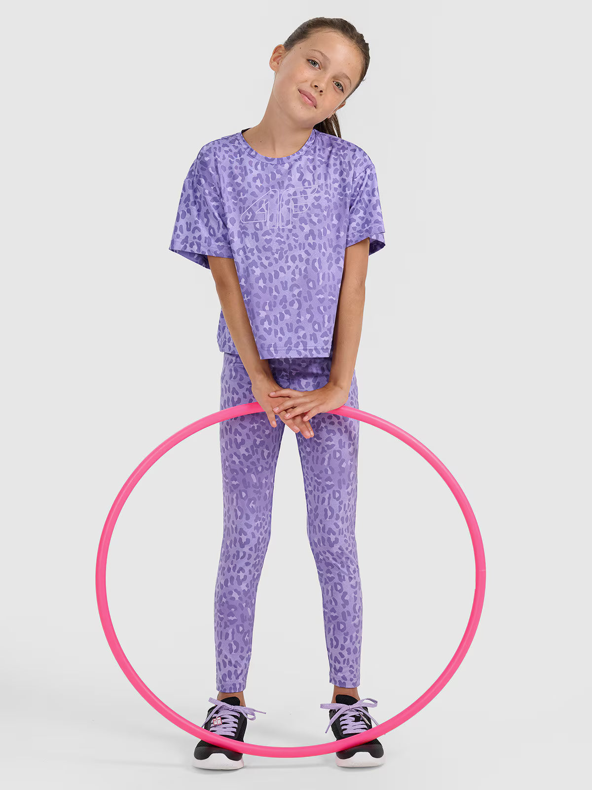 Legginsy sportowe szybkoschnące dziewczęce