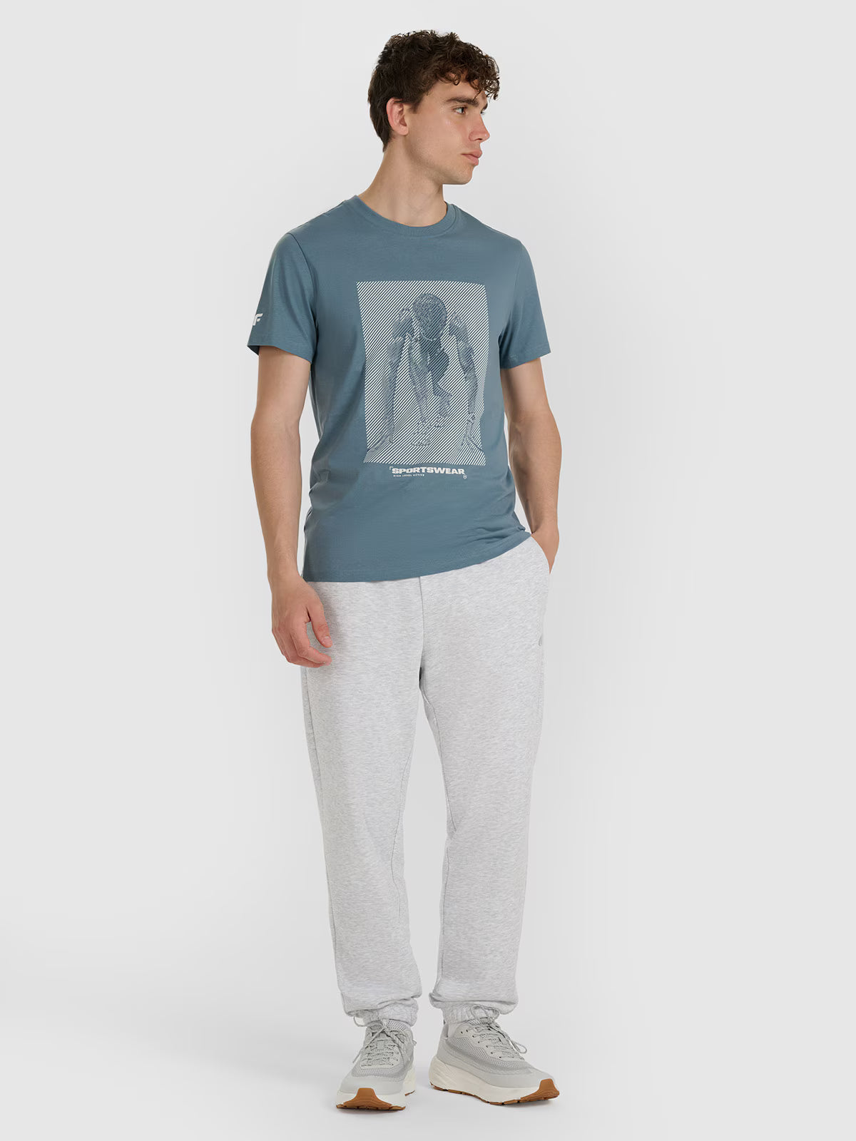 T-shirt regular z nadrukiem męski