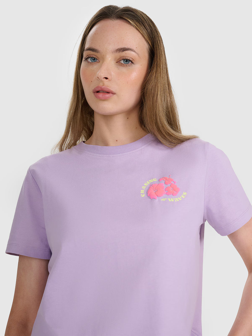 T-shirt oversize z nadrukiem damski