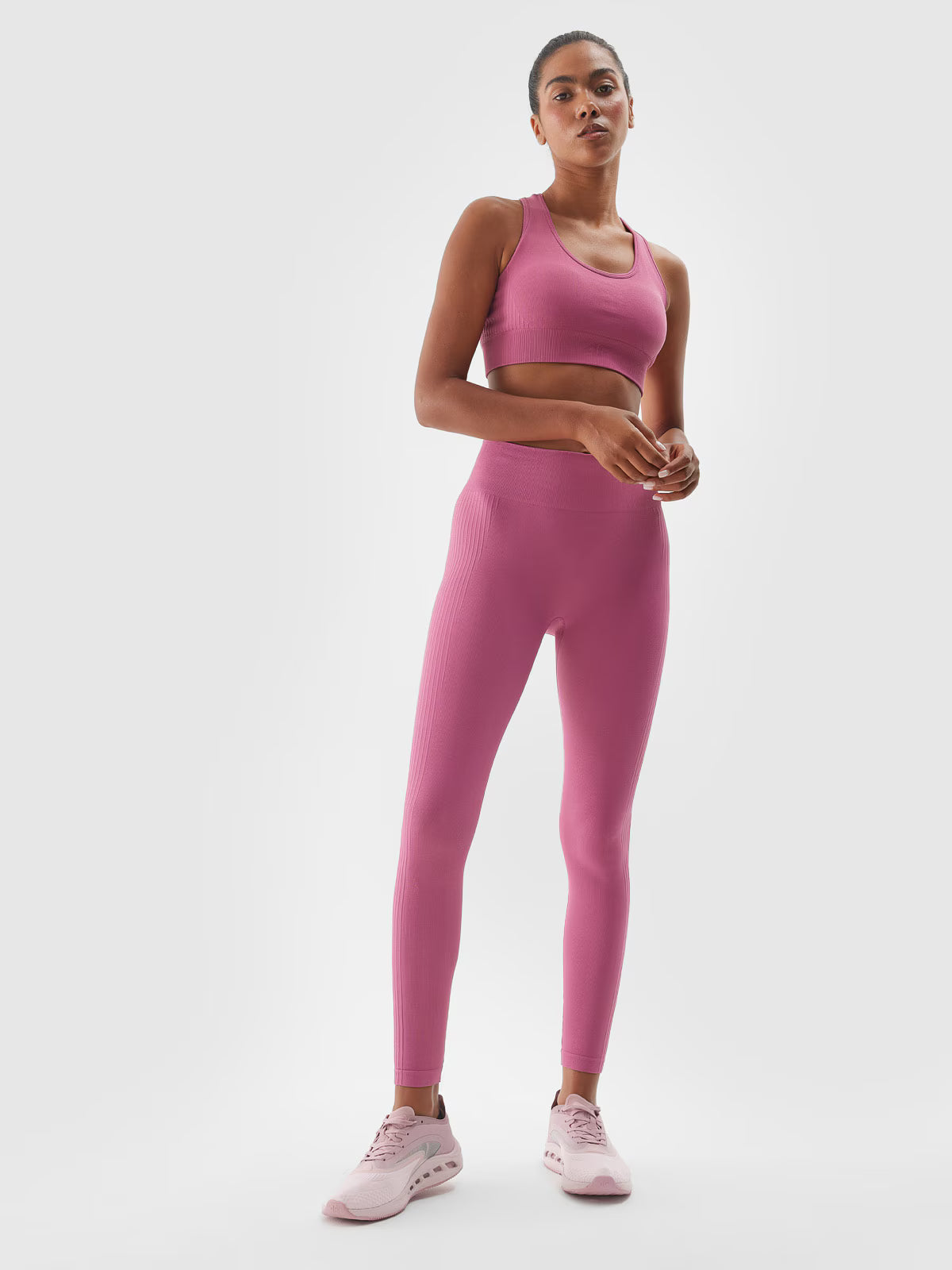 Legginsy treningowe bezszwowe z wysokim stanem damskie