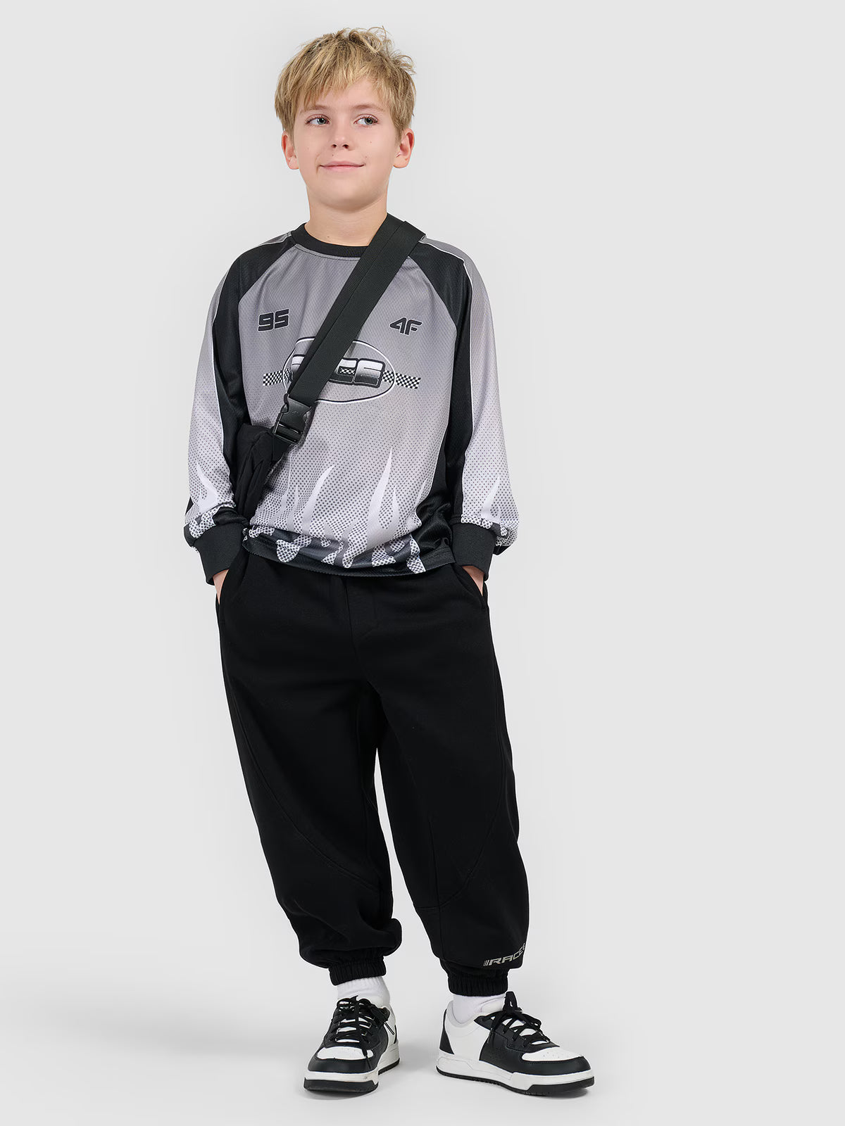 Longsleeve loose szybkoschnący chłopięcy