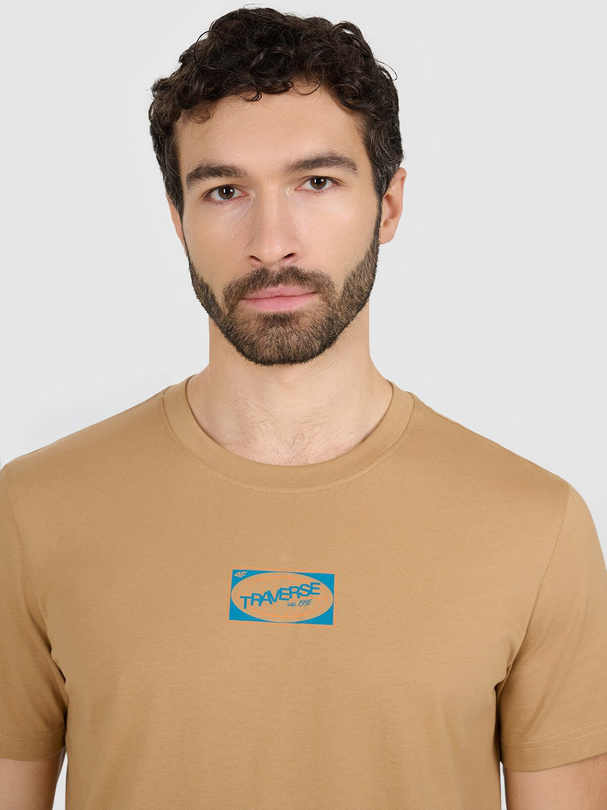 T-shirt regular z nadrukiem męski