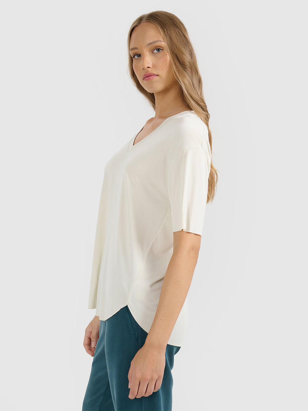 T-shirt oversize z modalem damski