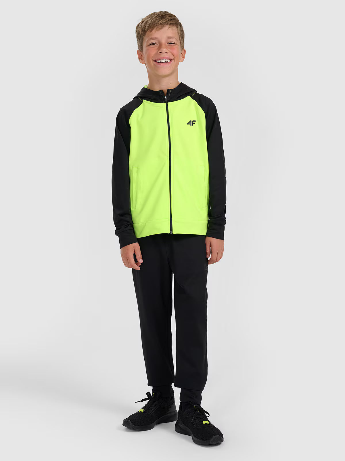 Bluza sportowa rozpinana z kapturem chłopięca