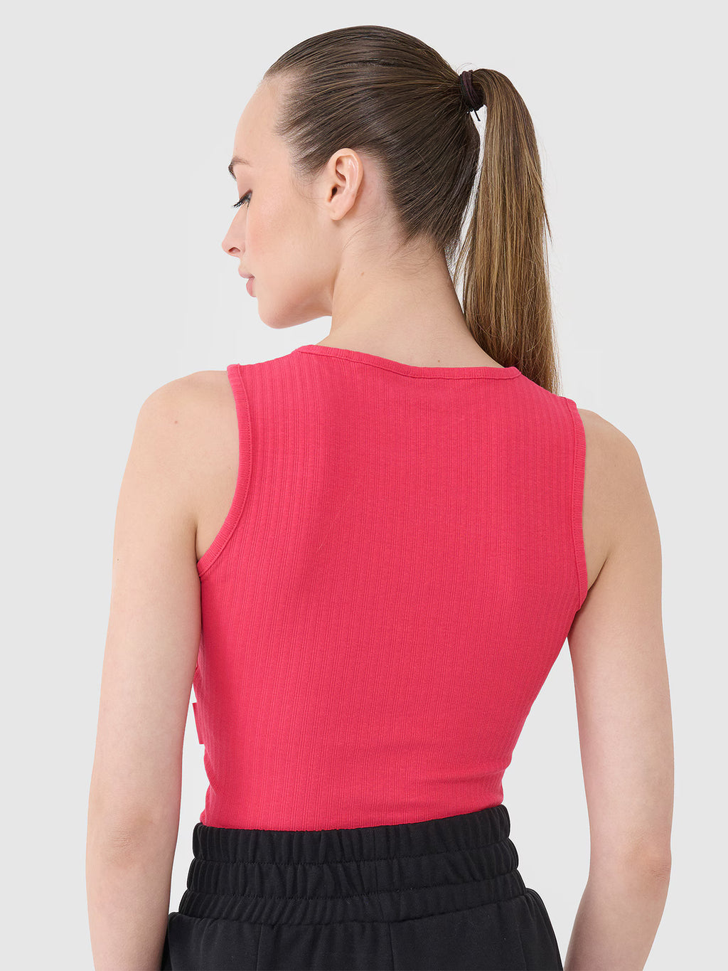 Crop top dzianinowy damski