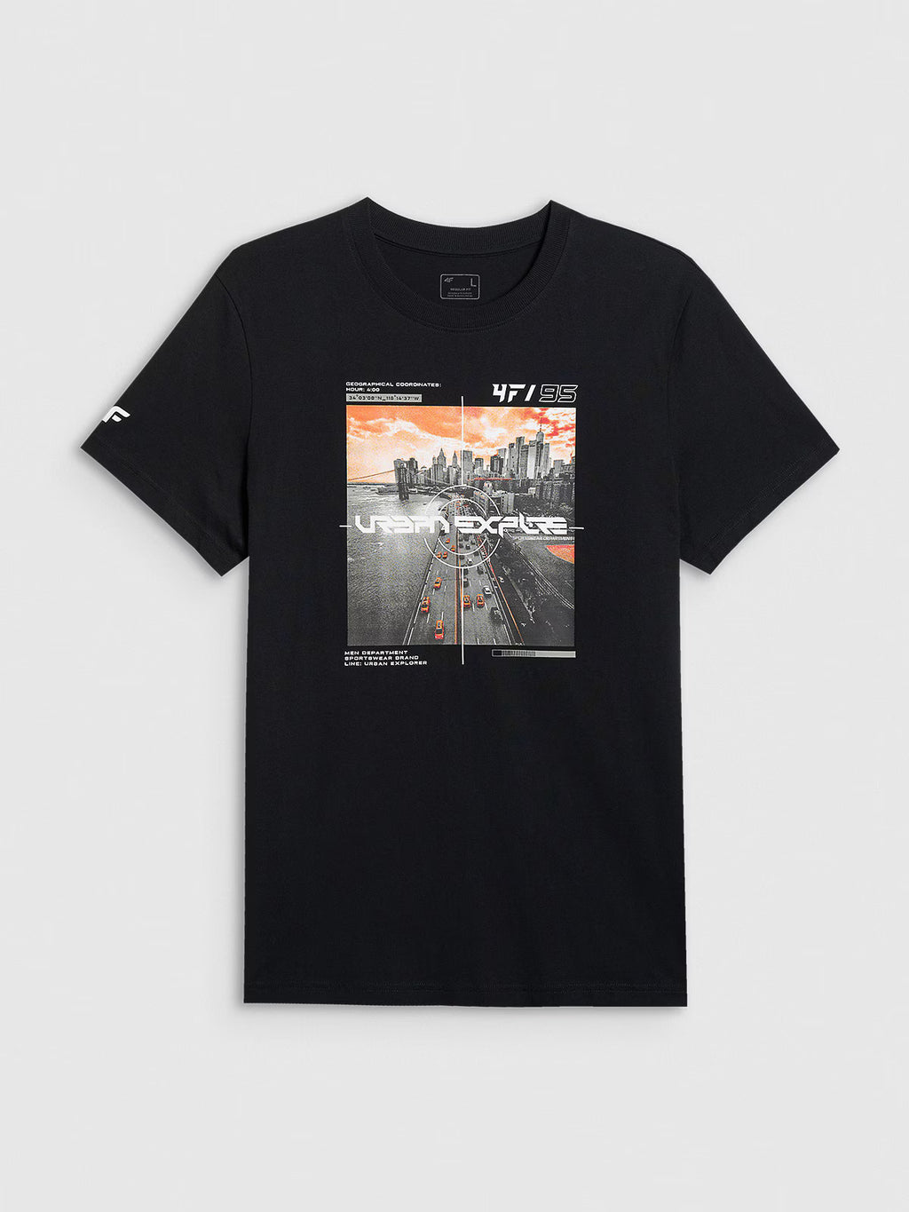 T-shirt regular z nadrukiem męski