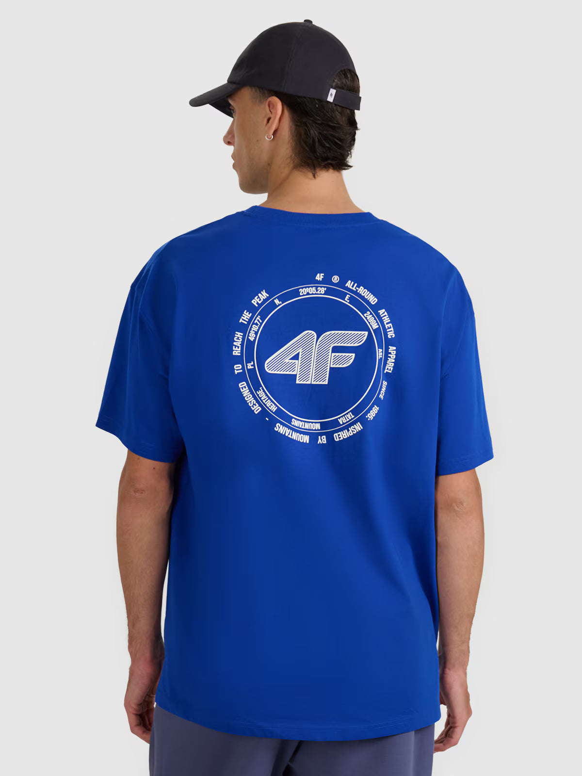 T-shirt oversize z nadrukiem męski