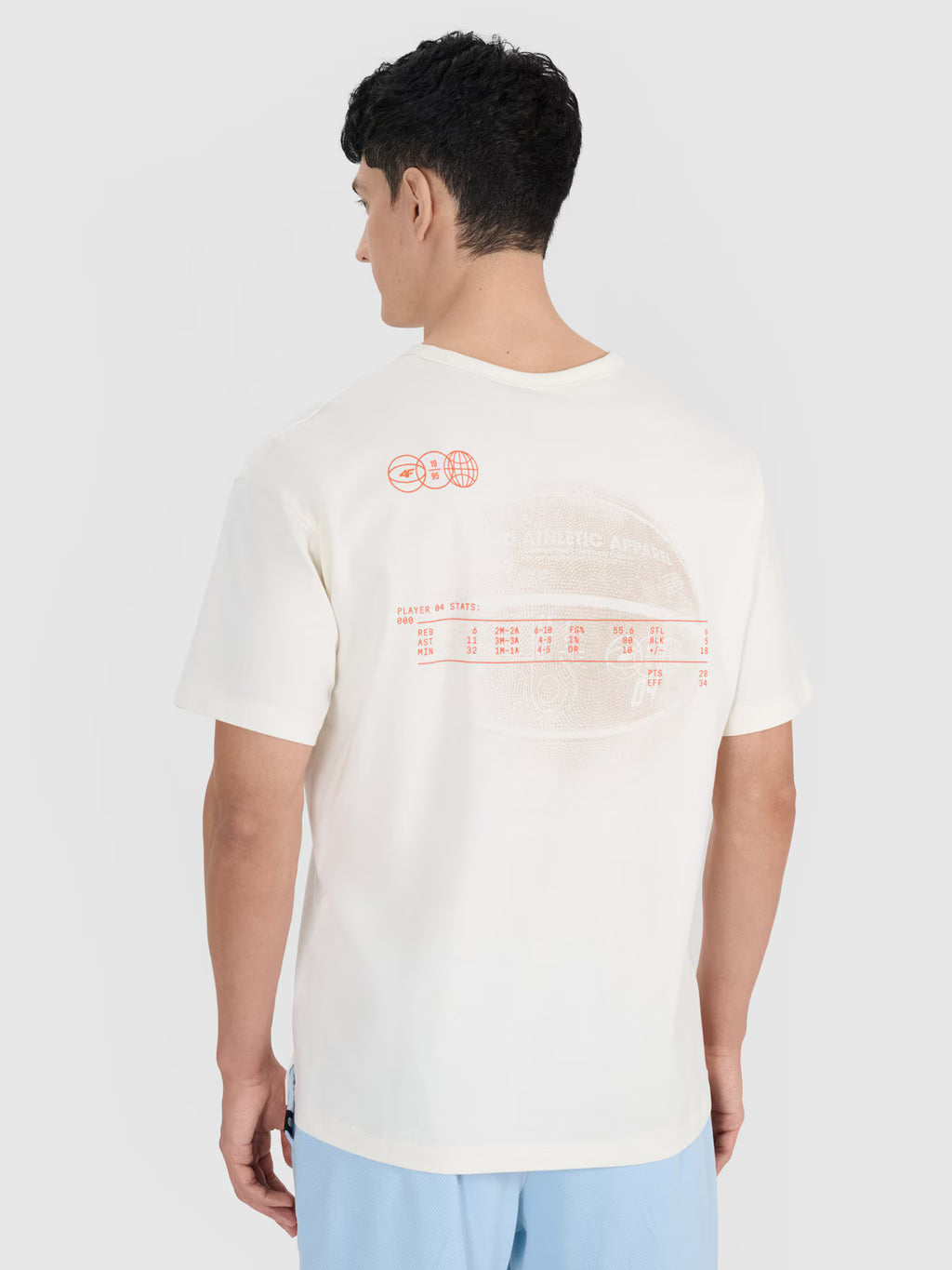 T-shirt oversize z nadrukiem męski