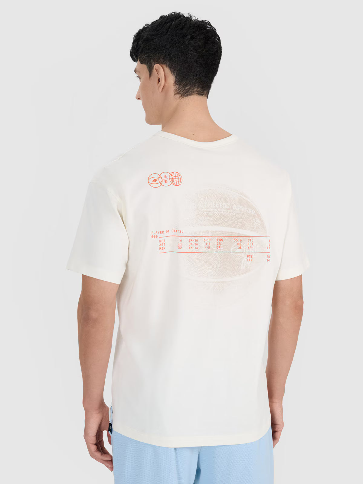 T-shirt oversize z nadrukiem męski