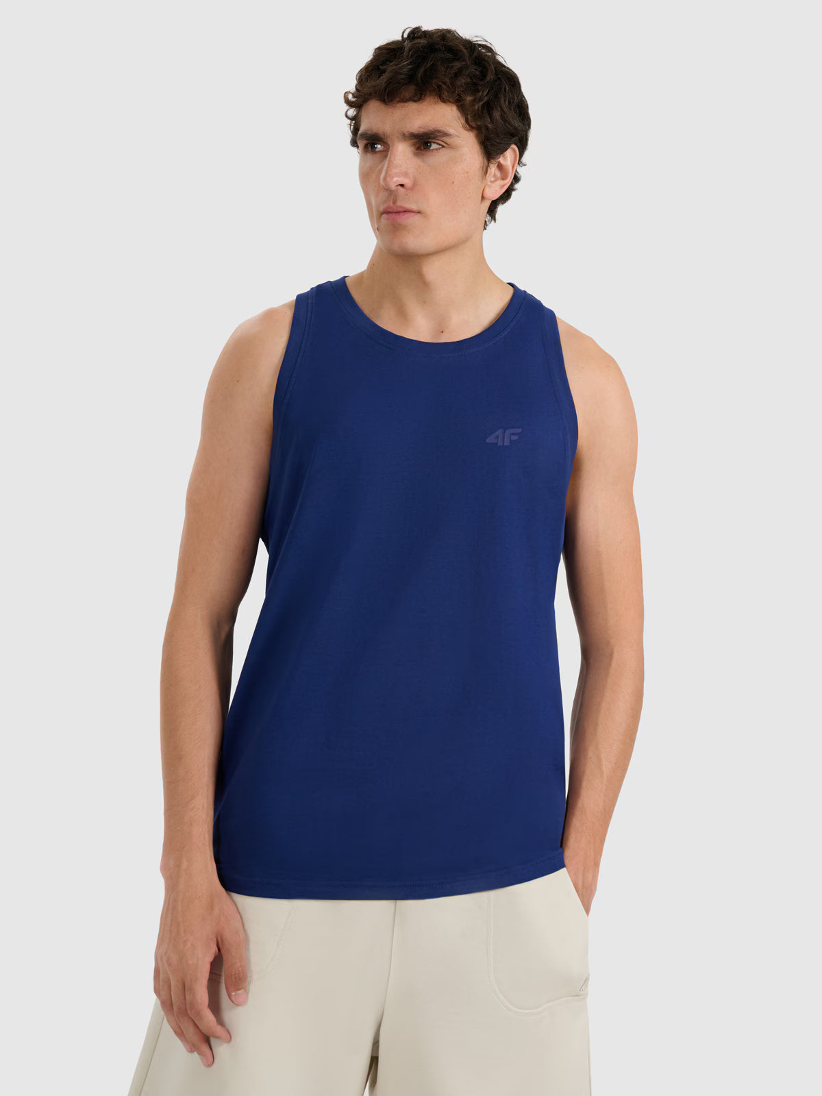 Tank top regular gładki męski