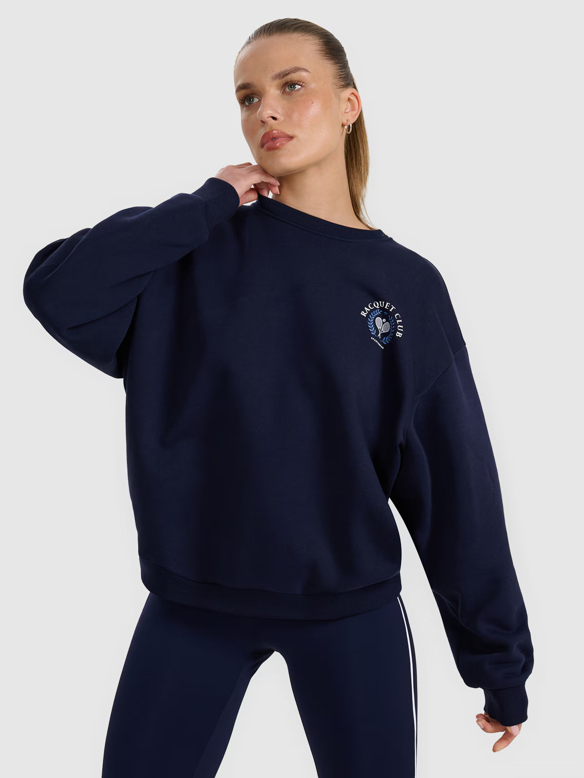 Bluza dresowa nierozpinana bez kaptura damska