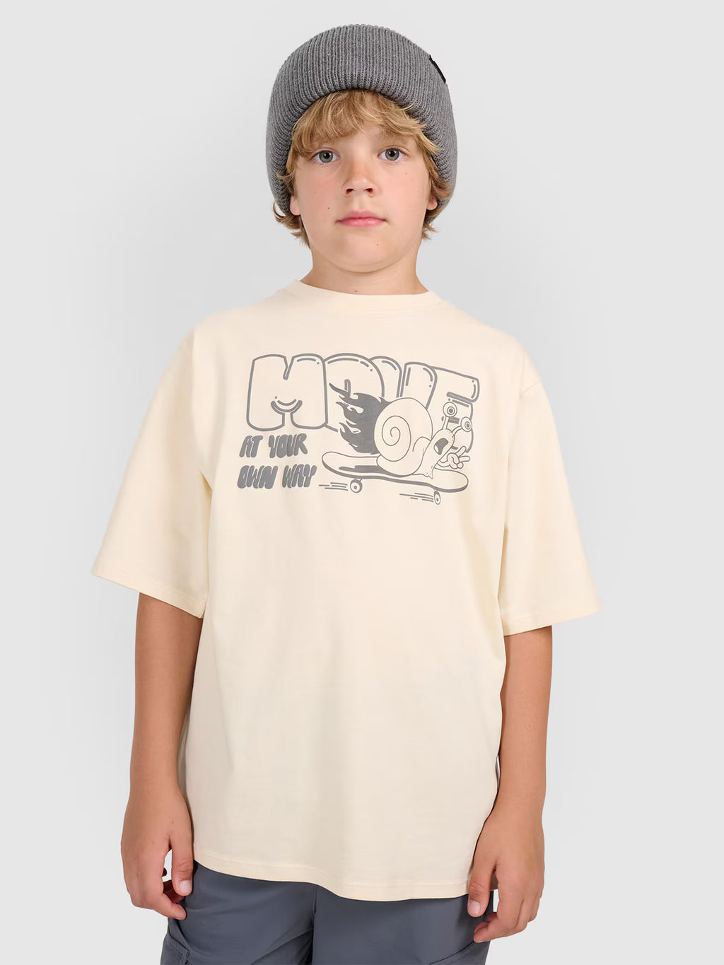 T-shirt oversize z nadrukiem chłopięcy