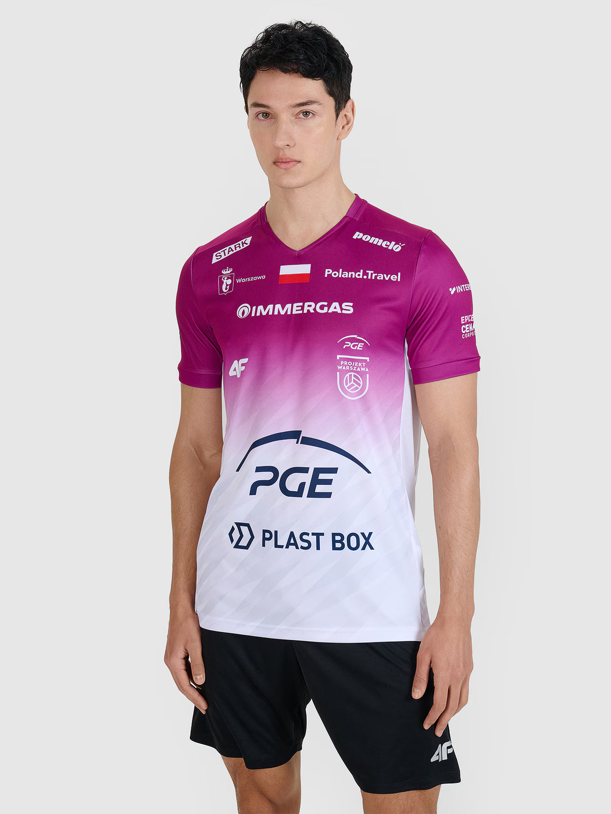 Koszulka meczowa replika wyjazdowa Liga Mistrzów CEV z sezonu 2024/25 męska 4F x Projekt Warszawa