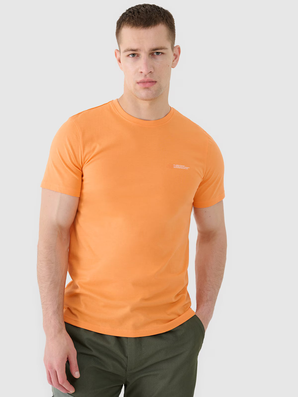 T-shirt regular gładki męski