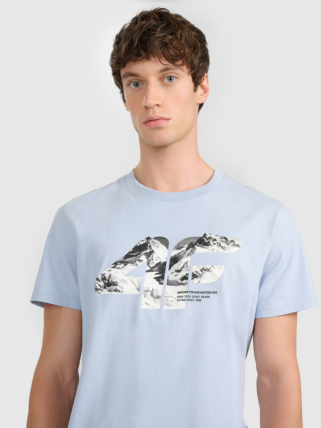 T-shirt regular z nadrukiem męski