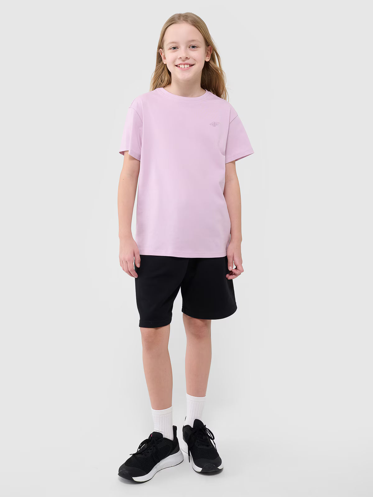 T-shirt oversize gładki dziewczęcy
