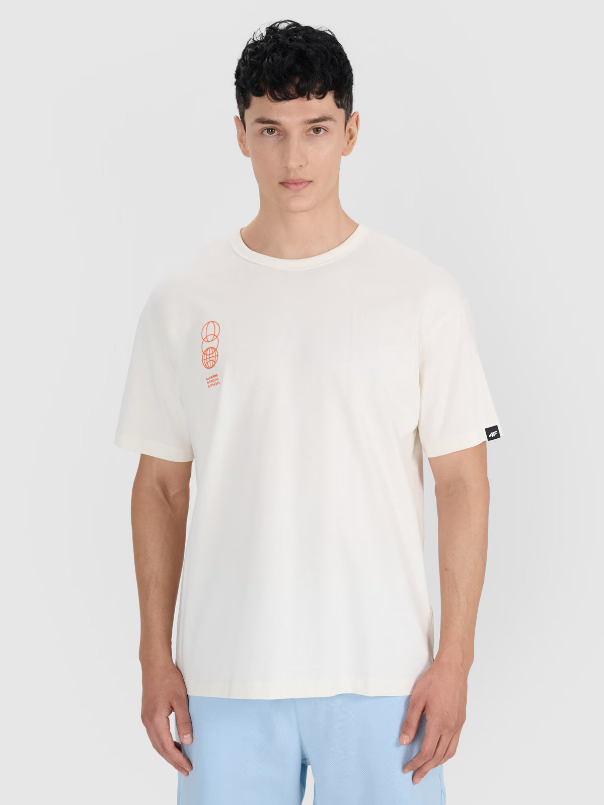 T-shirt oversize z nadrukiem męski