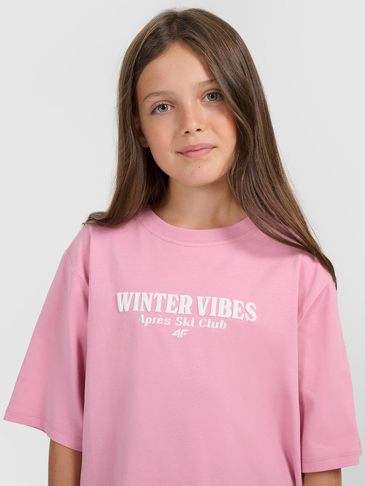 T-shirt regular z nadrukiem dziewczęcy