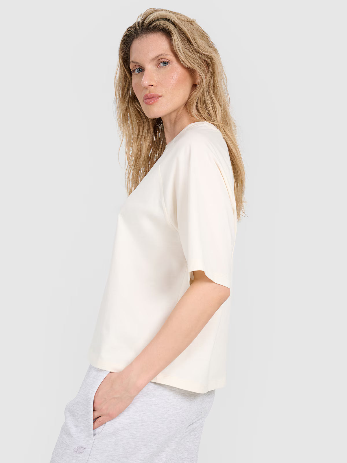T-shirt oversize gładki damski
