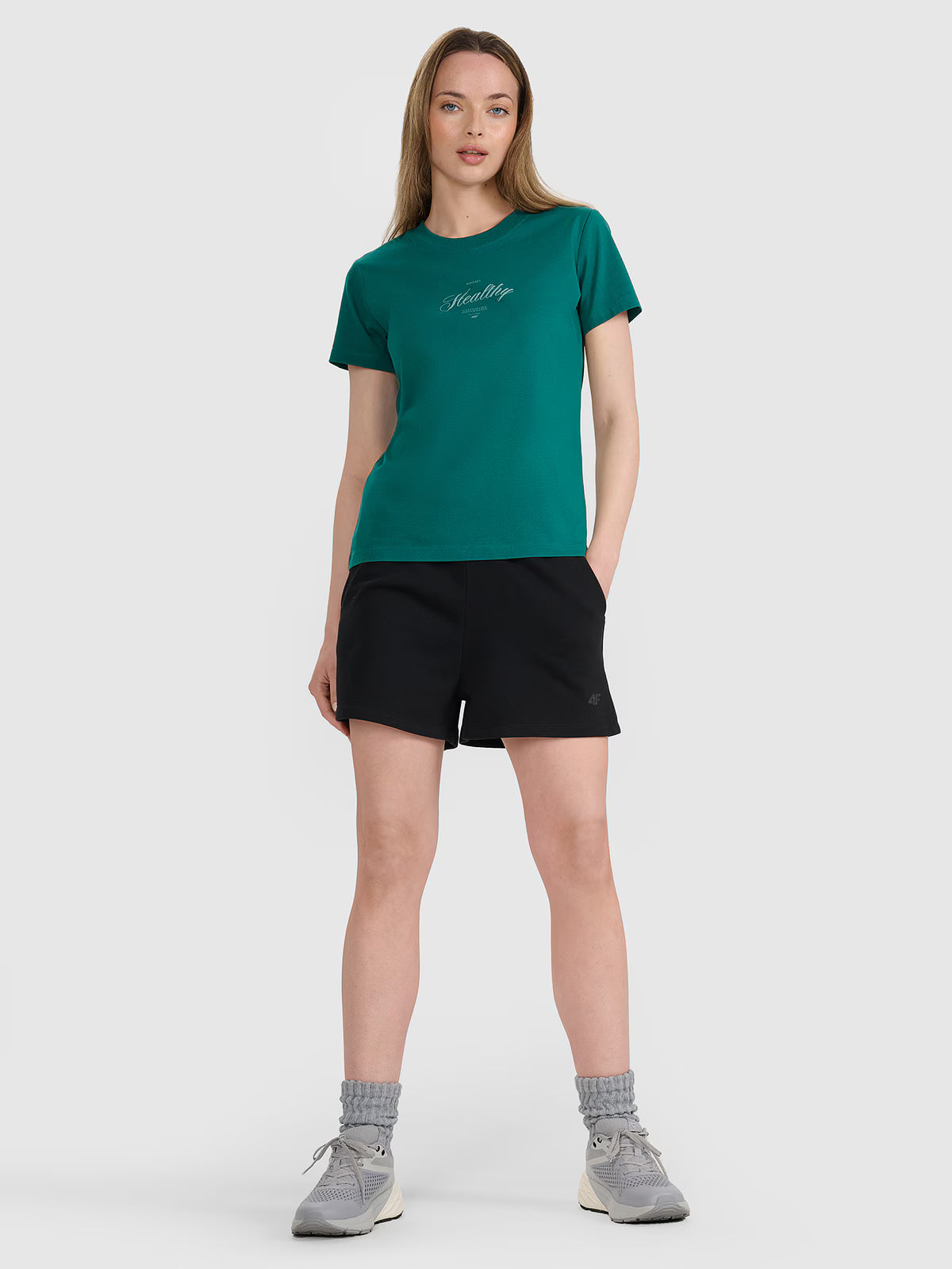 T-shirt regular z nadrukiem damski