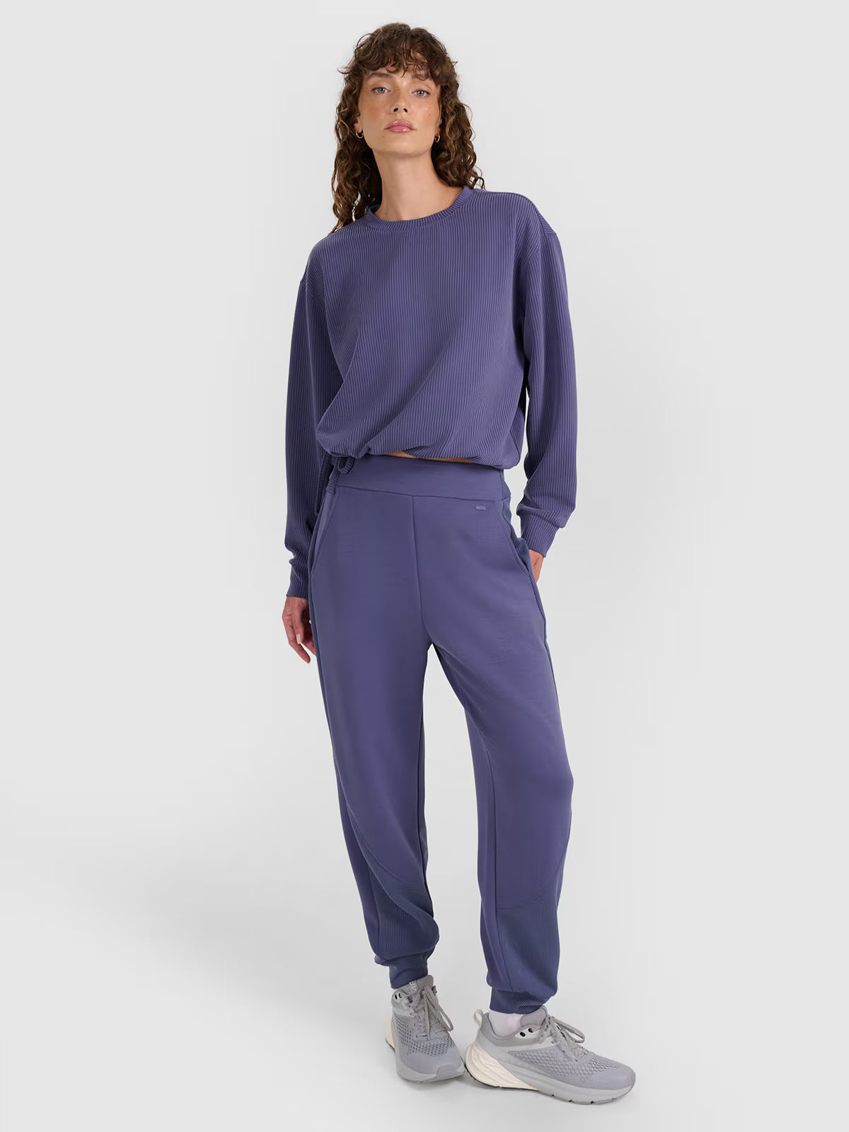 Bluza dresowa nierozpinana z modalem damska
