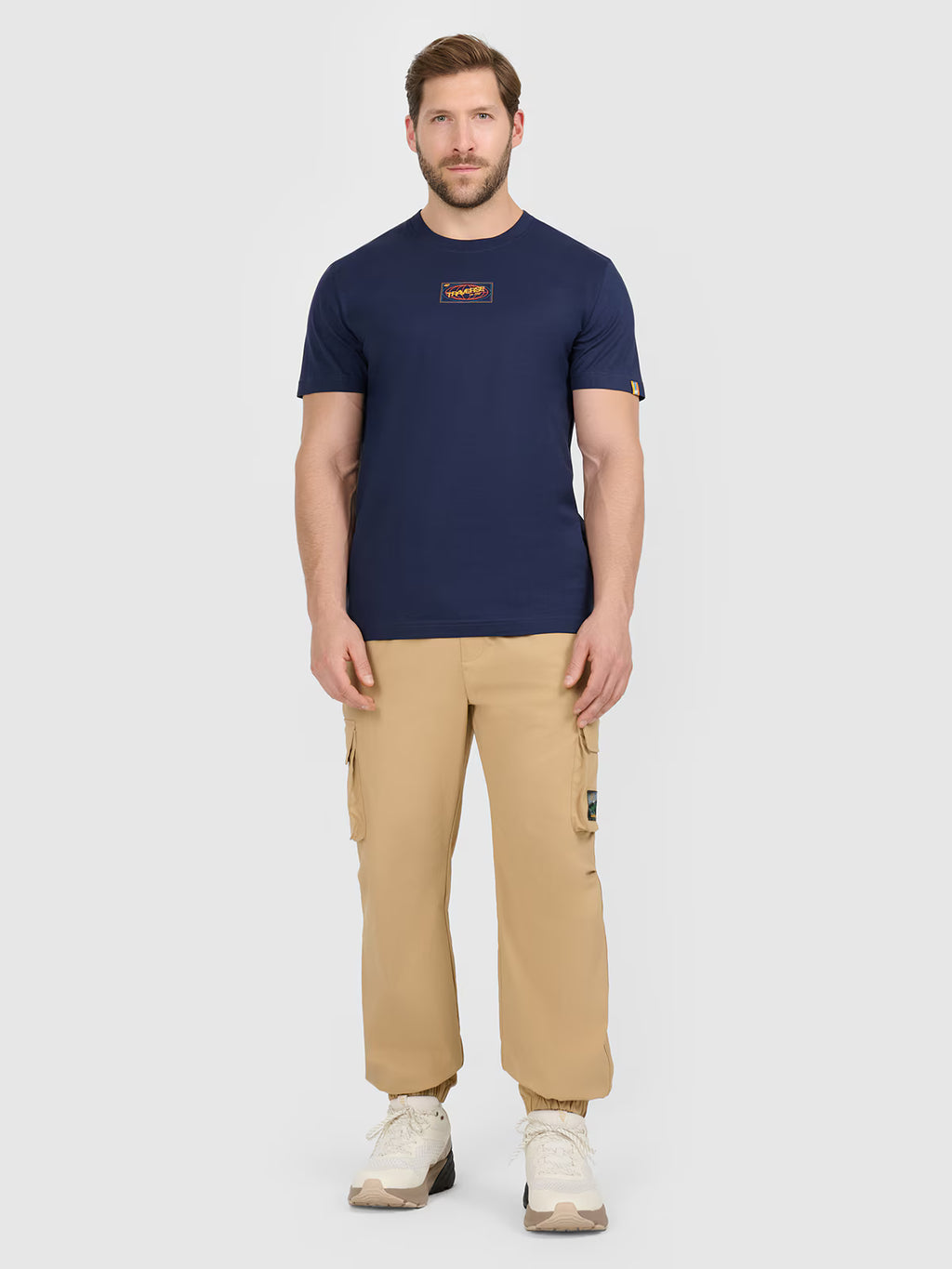 T-shirt regular z nadrukiem męski