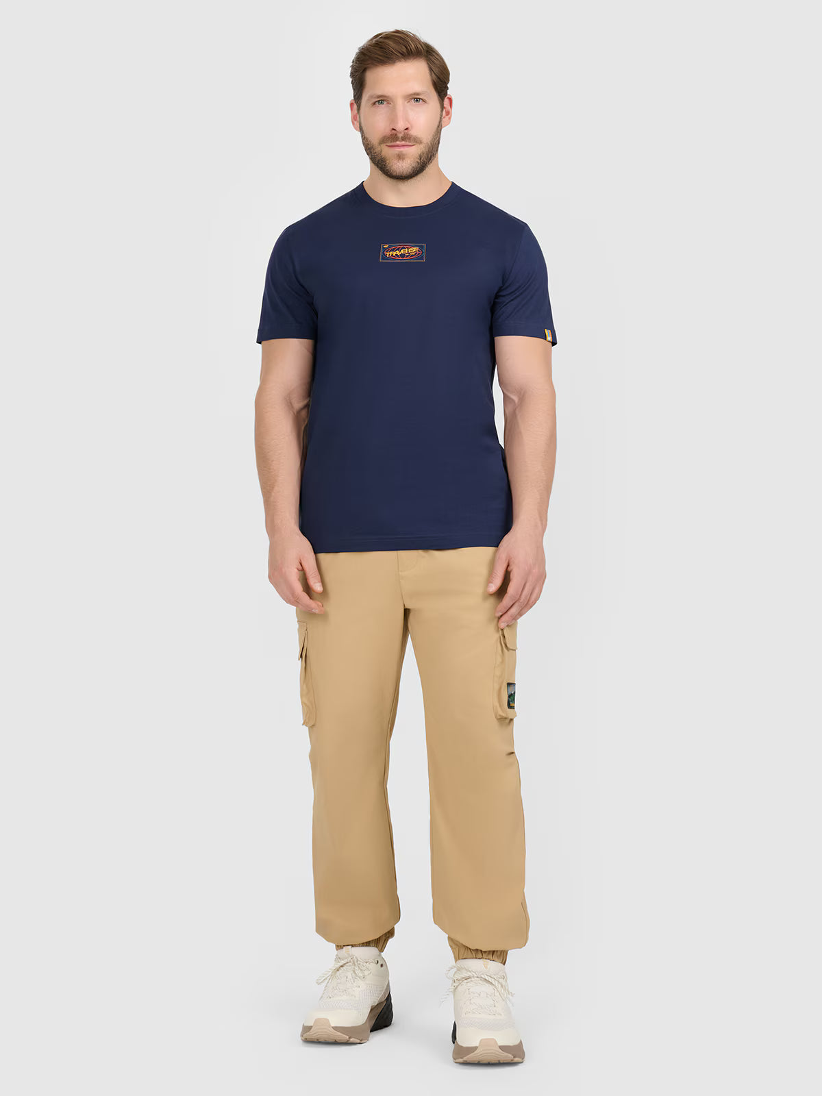 T-shirt regular z nadrukiem męski