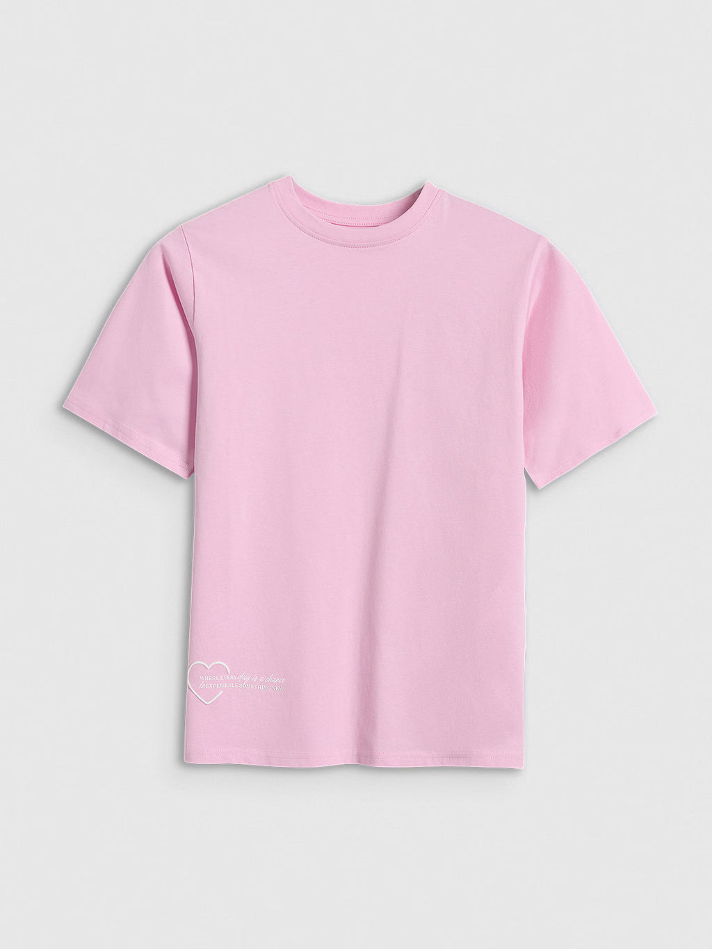 T-shirt oversize z nadrukiem dziewczęcy