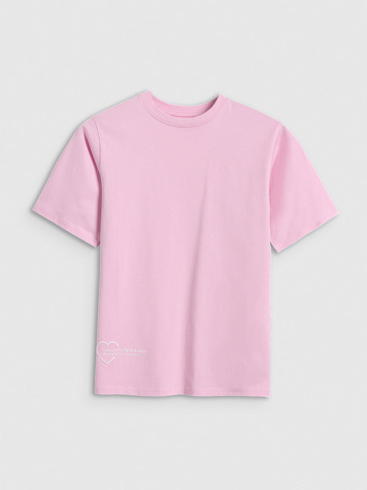 T-shirt oversize z nadrukiem dziewczęcy