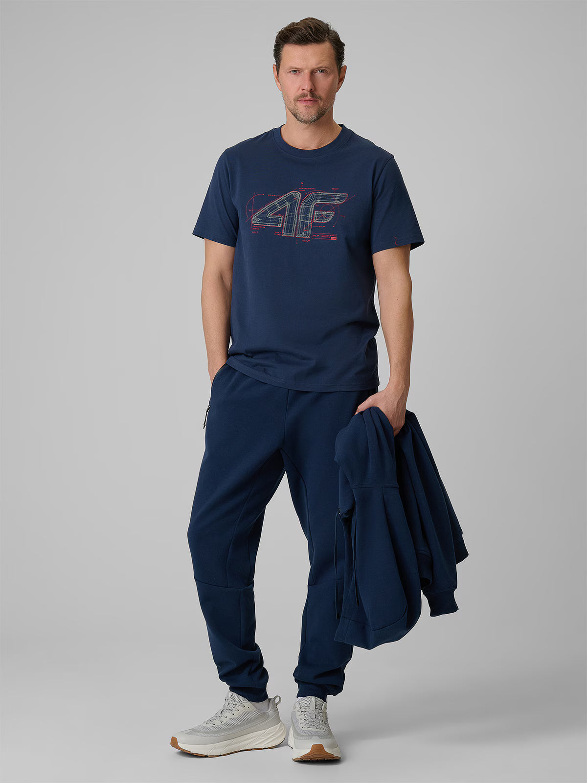 T-shirt regular z nadrukiem męski