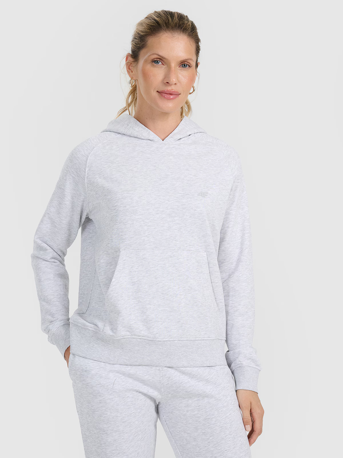 Bluza dresowa nierozpinana z kapturem damska