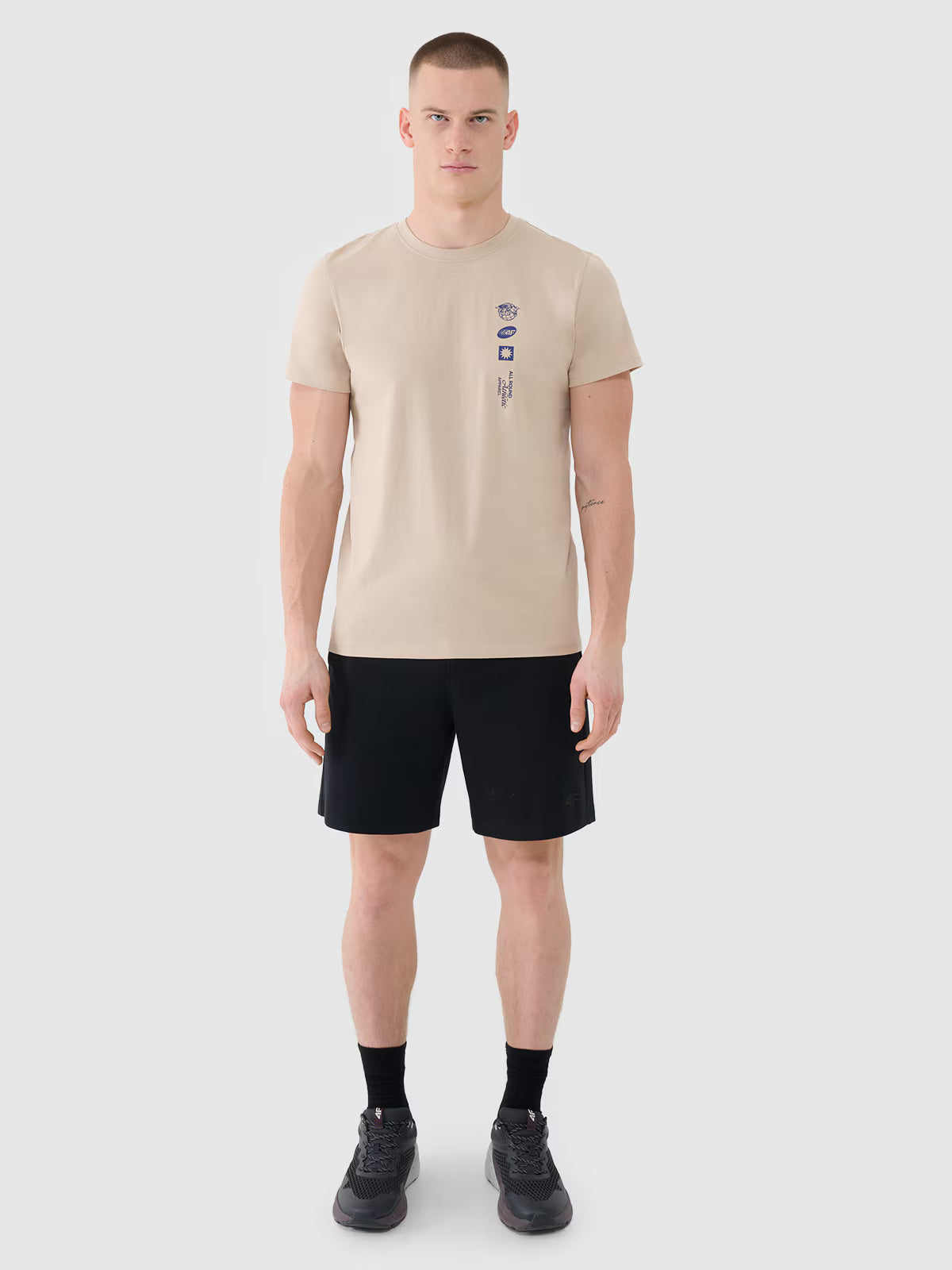 T-shirt regular z nadrukiem męski