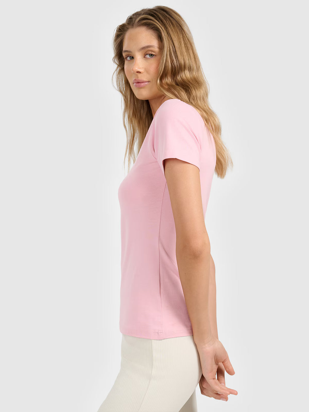 T-shirt slim z nadrukiem damski