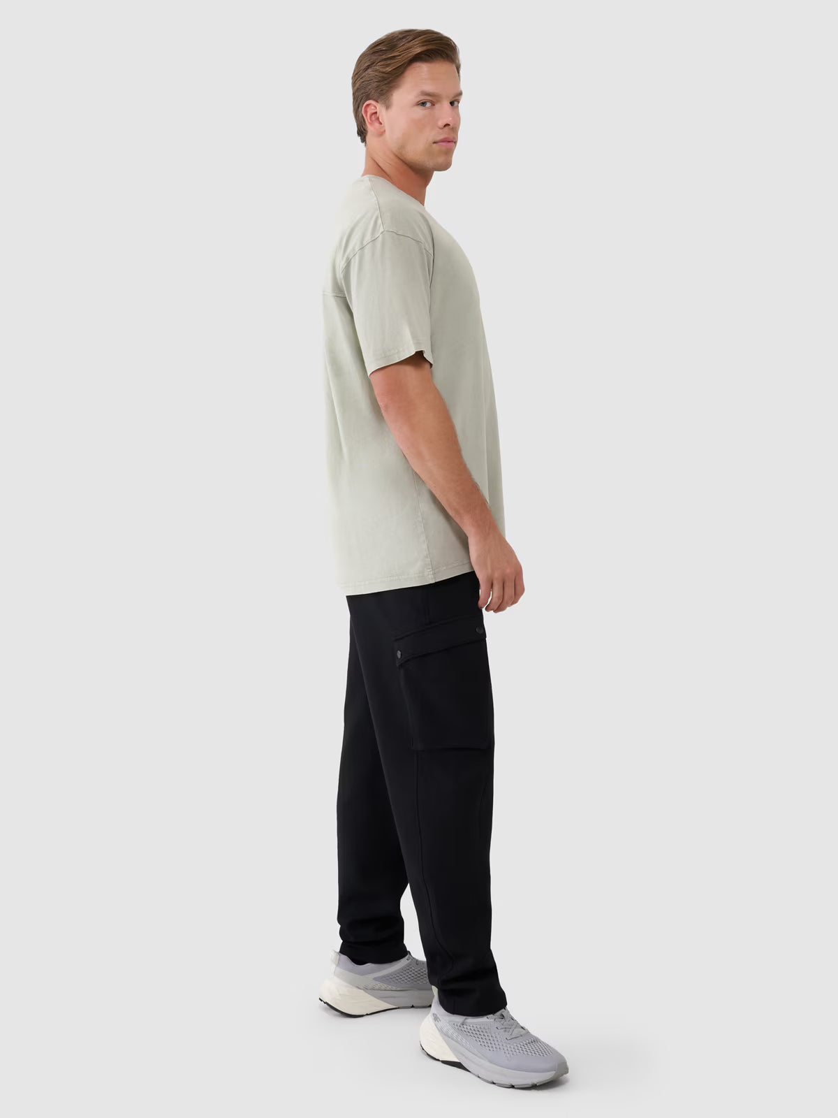 T-shirt oversize gładki męski