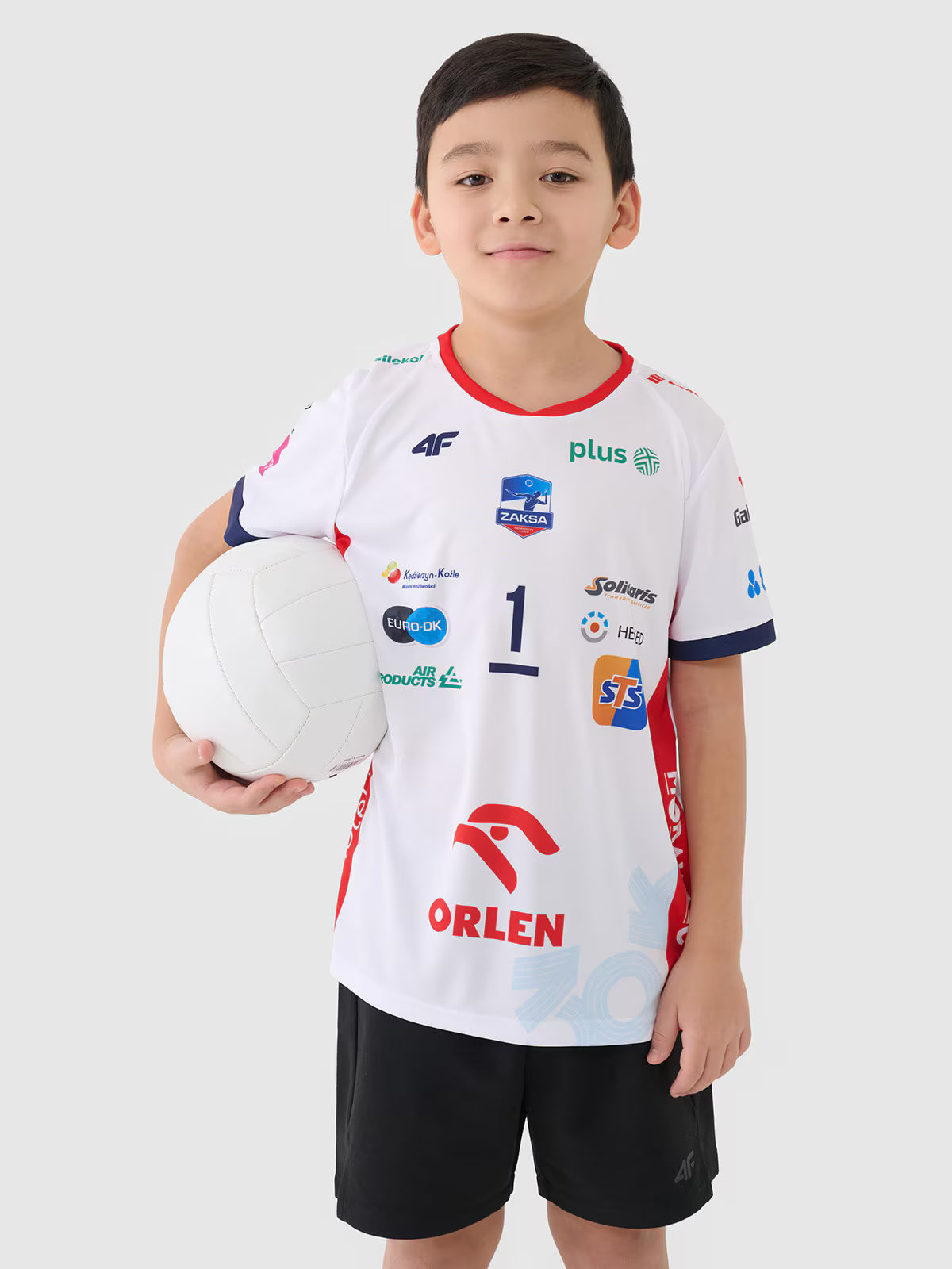 Koszulka meczowa replika domowa z sezonu 2024/2025 dziecięca 4F x Zaksa Kędzierzyn-Koźle - Kurek