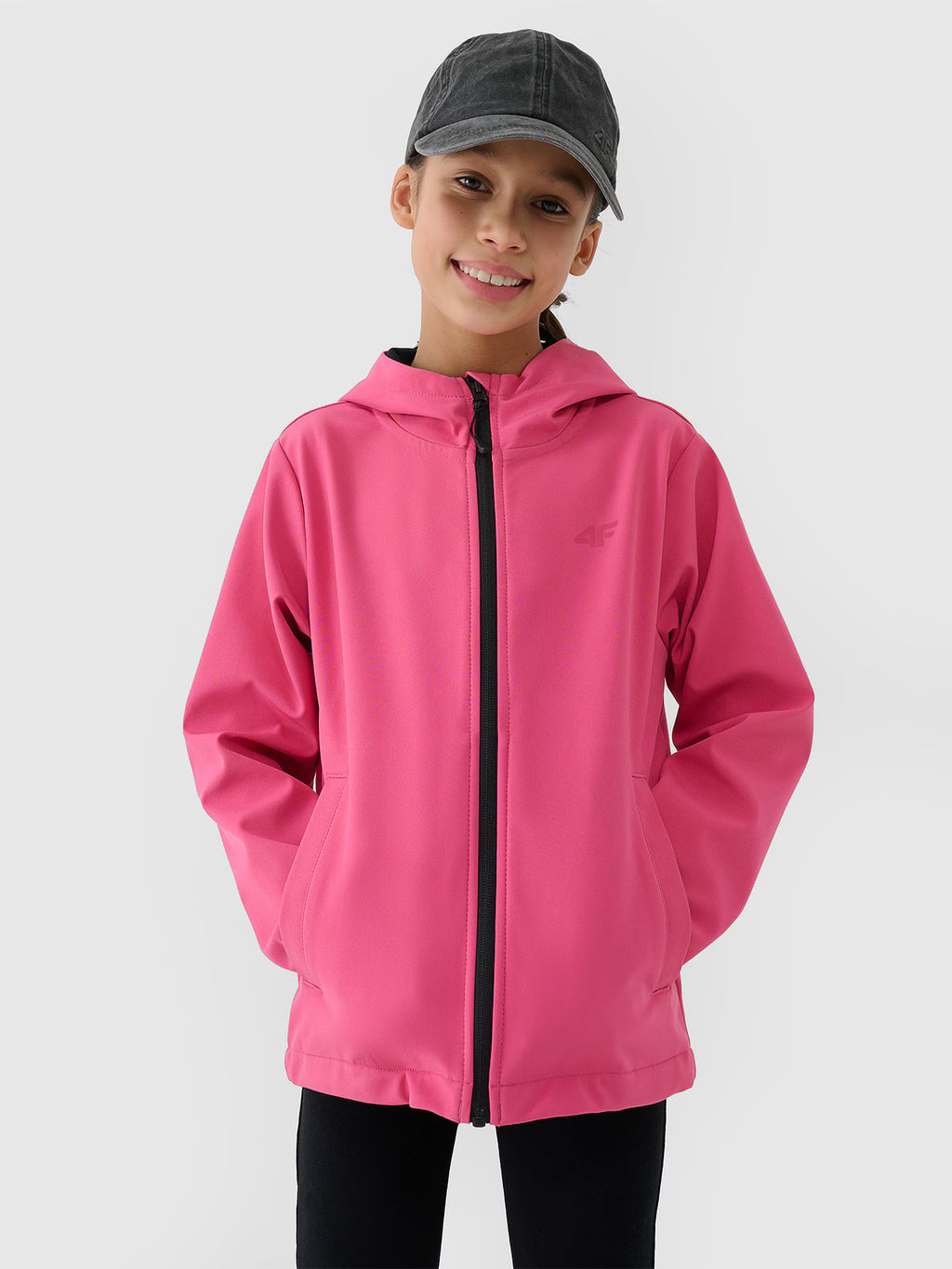 Kurtka softshell wiatroodporna membrana 5000 dziewczęca
